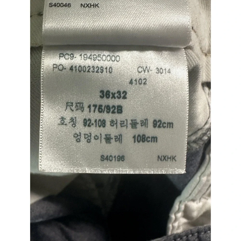 Levis Pants Mens 36x32 Gray Jogger‎ Cuffed Casual Chino 100% Cotton